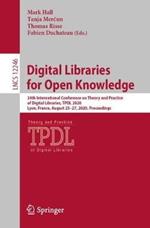 Digital Libraries for Open Knowledge: 24th International Conference on Theory and Practice of Digital Libraries, TPDL 2020, Lyon, France, August 25–27, 2020, Proceedings