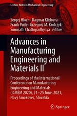 Advances in Manufacturing Engineering and Materials II