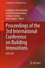 Proceedings of the 3rd International Conference on Building Innovations