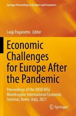 Economic Challenges for Europe After the Pandemic: Proceedings of the XXXII Villa Mondragone International Economic Seminar, Rome, Italy, 2021