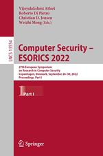 Computer Security – ESORICS 2022