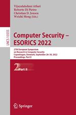 Computer Security – ESORICS 2022