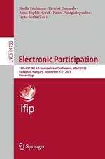 Electronic Participation: 15th IFIP WG 8.5 International Conference, ePart 2023, Budapest, Hungary, September 5–7, 2023, Proceedings