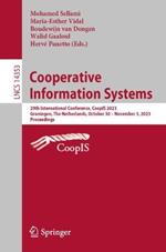 Cooperative Information Systems: 29th International Conference, CoopIS 2023, Groningen, The Netherlands, October 30–November 3, 2023, Proceedings