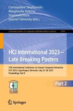 HCI International 2023 – Late Breaking Posters: 25th International Conference on Human-Computer Interaction, HCII 2023, Copenhagen, Denmark, July 23–28, 2023, Proceedings, Part II