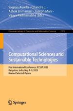 Computational Sciences and Sustainable Technologies: First International Conference, ICCSST 2023, Bangalore, India, May 8–9, 2023, Revised Selected Papers