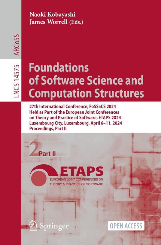 Foundations of Software Science and Computation Structures