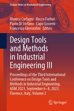 Design Tools and Methods in Industrial Engineering III