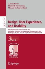 Design, User Experience, and Usability: 13th International Conference, DUXU 2024, Held as Part of the 26th HCI International Conference, HCII 2024, Washington, DC, USA, June 29 – July 4, 2024, Proceedings, Part III