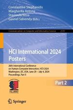 HCI International 2024 Posters: 26th International Conference on Human-Computer Interaction, HCII 2024, Washington, DC, USA, June 29 – July 4, 2024, Proceedings, Part II