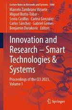 Innovation and Research – Smart Technologies & Systems: Proceedings of the CI3 2023, Volume 1