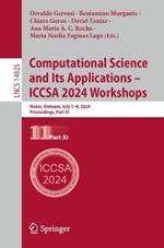 Computational Science and Its Applications – ICCSA 2024 Workshops: Hanoi, Vietnam, July 1–4, 2024, Proceedings, Part XI