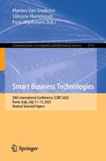 Smart Business Technologies: 20th International Conference, ICSBT 2023, Rome, Italy, July 11–13, 2023, Revised Selected Papers