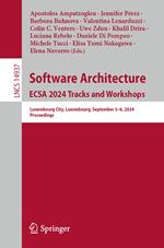 Software Architecture. ECSA 2024 Tracks and Workshops