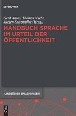 Handbuch Sprache Im Urteil Der Öffentlichkeit