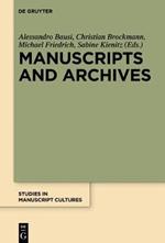 Manuscripts and Archives: Comparative Views on Record-Keeping