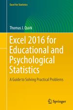 Excel 2016 for Educational and Psychological Statistics