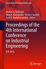 Proceedings of the 4th International Conference on Industrial Engineering