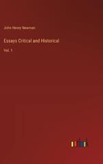 Essays Critical and Historical: Vol. 1