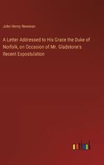 A Letter Addressed to His Grace the Duke of Norfolk, on Occasion of Mr. Gladstone's Recent Expostulation