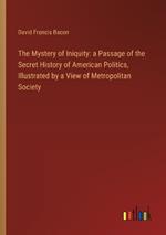 The Mystery of Iniquity: a Passage of the Secret History of American Politics, Illustrated by a View of Metropolitan Society