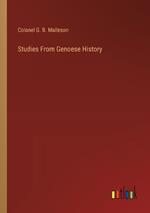 Studies From Genoese History