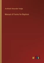 Manual of Forms for Baptism