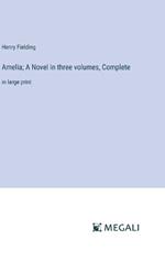 Amelia; A Novel in three volumes, Complete: in large print