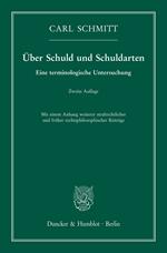 Über Schuld und Schuldarten.