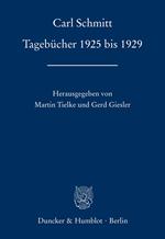 Tagebücher 1925 bis 1929.