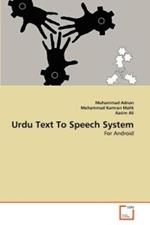 Urdu Text To Speech System