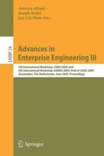 Advances in Enterprise Engineering III: 5th International Workshop, CIAO! 2009, and 5th International Workshop, EOMAS 2009, held at CAiSE 2009, Amsterdam, The Netherlands, June 8-9, 2009, Proceedings