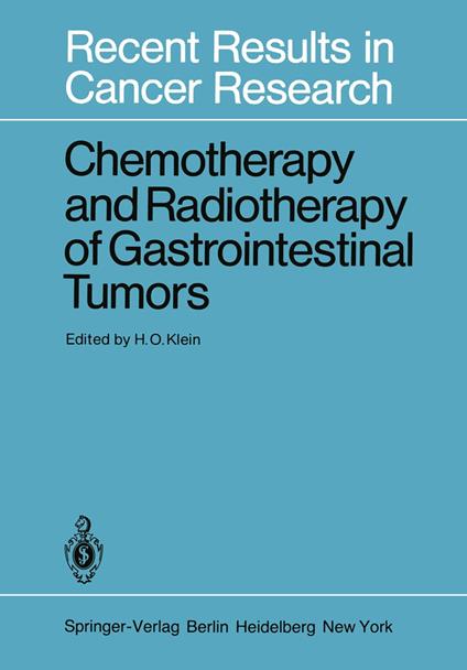 Chemotherapy and Radiotherapy of Gastrointestinal Tumors