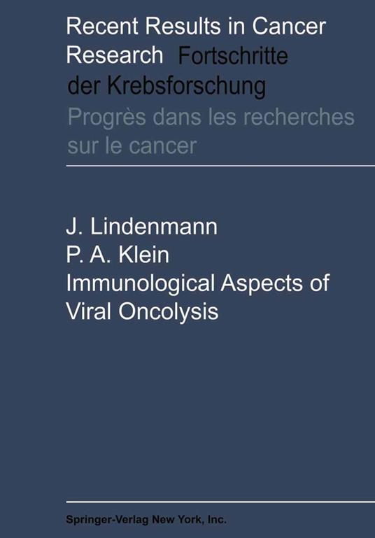 Immunological Aspects of Viral Oncolysis