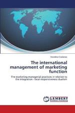 The international management of marketing function