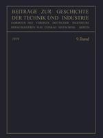 Beiträge zur Geschichte der Technik und Industrie: Jahrbuch des Vereines Deutscher Ingenieure