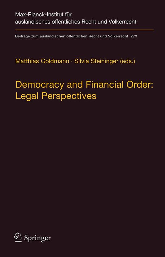 Democracy and Financial Order: Legal Perspectives