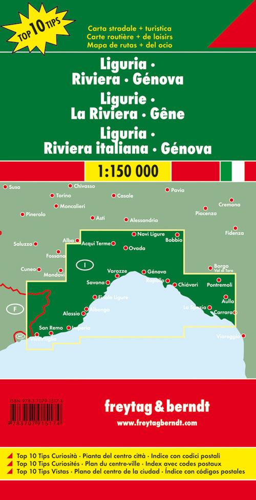 Liguria 1:150.000 - copertina