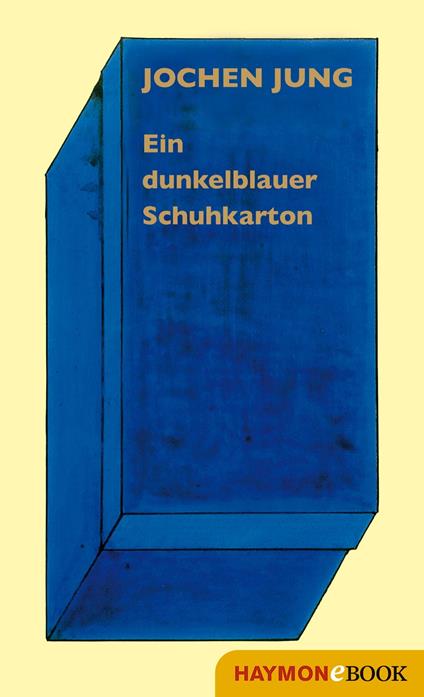 Ein dunkelblauer Schuhkarton