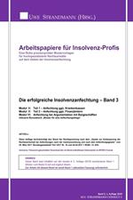 Die erfolgreiche Insolvenzanfechtung – Band 3