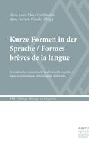 Kurze Formen in der Sprache / Formes brèves de la langue