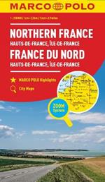 Northern France Marco Polo Map: Ile de France, Haute-Normandie, Picardie