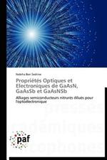 Proprietes Optiques Et Electroniques de Gaasn, Gaassb Et Gaasnsb