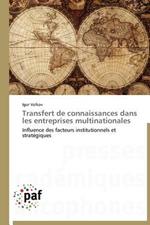 Transfert de Connaissances Dans Les Entreprises Multinationales