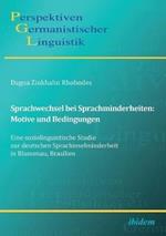 Sprachwechsel bei Sprachminderheiten: Motive und Bedingungen. Eine soziolinguistische Studie zur deutschen Sprachinselminderheit in Blumenau, Brasilien