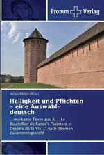 Heiligkeit und Pflichten - eine Auswahl- deutsch