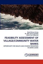 Feasibility Assessment of Village/Community Water Banks