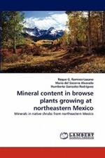 Mineral content in browse plants growing at northeastern Mexico