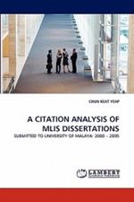 A Citation Analysis of MLIS Dissertations