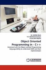 Object Oriented Programming in - C++